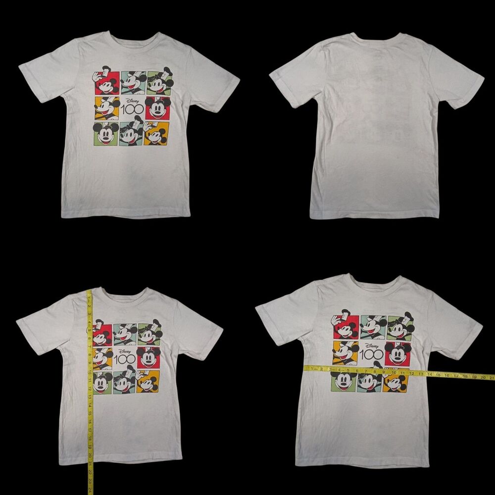 Mickey Mouse Disney 100 Anniversary T-Shirt Medium (8) Unisex Kidcore
